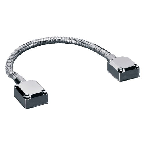Forstærket dørkabel - Fleksibelt rør - Metal - forhindrer kabelskade - Til alle typer døre - 480 (H) x 40 (D) x 12.7 (B) mm