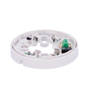 Lavprofil sokkel med relæ - Op til 12VDC 0.5A / Terminal NO/NC/C - Kompatibel med V2 og høj-sokkel detektorer - Nødvendig for detektor installation - Let monteringsmærke - Mulighed for låsning af detektor til sokkel - Kompatibel med aktionsindikatorlys