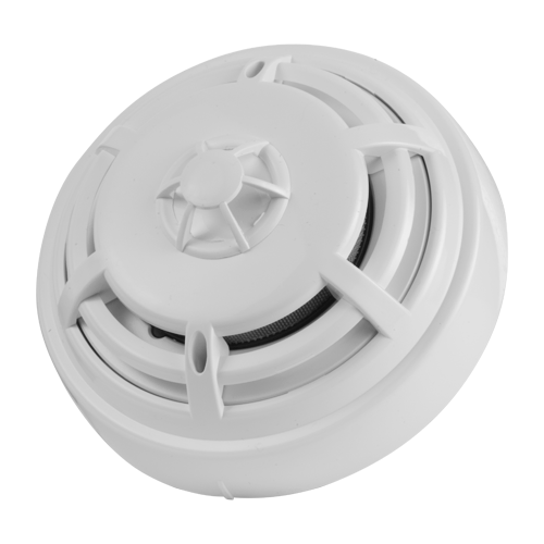 Konventionel termo-optisk branddetektor - Certificeret EN54 del 5-7 - Dobbelt LED alarm synlig fra alle vinkler - Fremstillet af ABS materiale med varmebestandighed - Base ikke inkluderet - Kompatibel med V2 baser