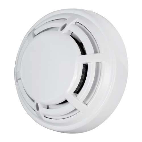 Konventionel optisk branddetektor - Certificeret EN54 del 7 - Dobbelt LED alarm synlig fra alle vinkler - Fremstillet af ABS materiale med varmebestandighed - Base ikke inkluderet - Kompatibel med V2 baser