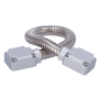 Forstærket dørkabel - Fleksibelt rør 16 mm diameter - Metal - forhindrer kabelskade - Til alle typer døre - Dimensioner 500 (H) x 40 (B) x 23 (D) mm