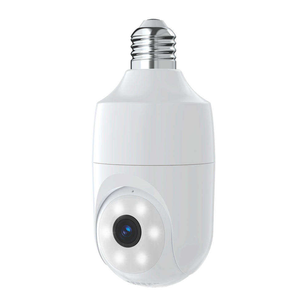 VicoHome Interior PT 3Mpx Wifi - Fjernbetjent bevægelse / Autotracking - Integreret menneske/kæledyr detektion - IR 7m / Hvidt lys med AI MagicPix - Audio / SD Slot / Cap E27 - VicoHome og Cloud / Alexa Apps