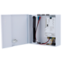 Strømforsyning til adgangskontrol - Konfigurerbar NO/NC - DC output 11-14V / 5A - Metalboks med lås - Egnet til backup batteri 12V / 7Ah - Overflademontage