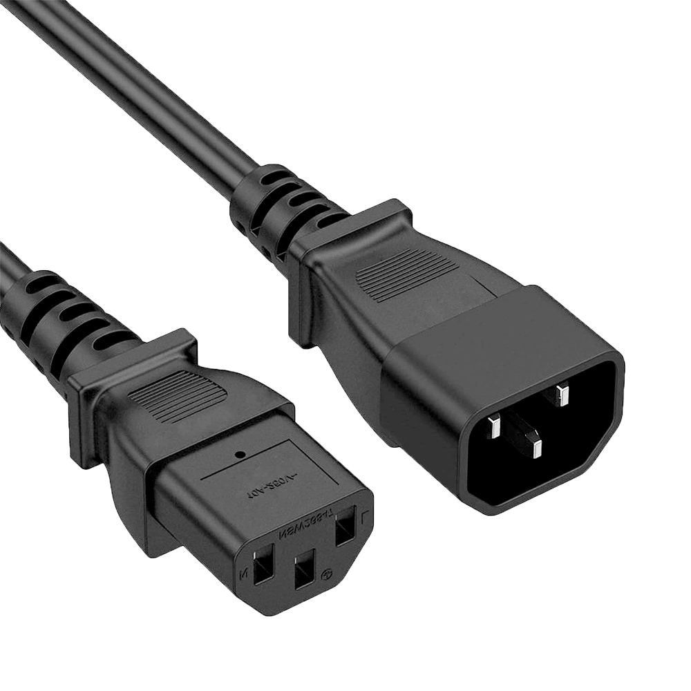 Strømkabel - Til CPU - Connector C13 til C14 - 250VAC / 10A - 200cm lang