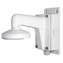 Vægbeslag - Junction box - Egnet til udendørs brug - Hvid farve 122 (H) x 120 (B) x 120 (φ) mm - Kompatibel med Hiwatch Hikvision - Kabelgennemføring