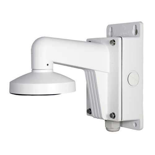 Vægbeslag - Junction box - Egnet til udendørs brug - Hvid farve 180 (H) x 123 (B) x 233 (D) mm - Kompatibel med Hiwatch Hikvision - Kabelgennemføring