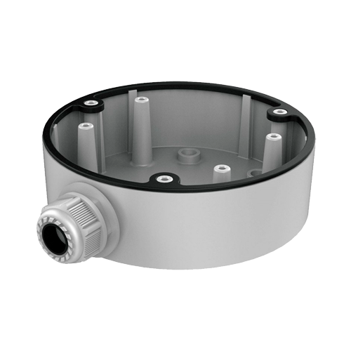 Junction box - Til dome kameraer - Egnet til udendørs brug - Væg- eller loftmontage - Hvid farve 42 (H) x 137 (Ø) mm - Kabelgennemføring