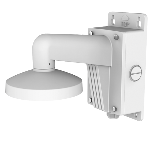 Vægbeslag - Fordelingsboks - Egnet til udendørs brug - Kompatibel med Hiwatch Hikvision - Kabelgennemføring - Hvid farve