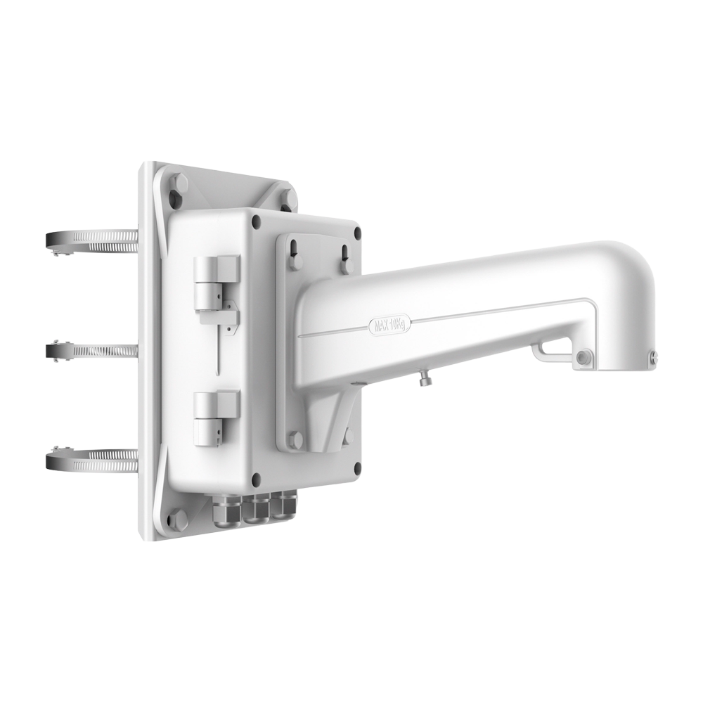 Vertikal stolpemontering - Tilslutningsboks inkluderet - Til udendørs brug - Hvid farve - Kabelgennemføring - 209.7 mm (B) x 314 (H) mm x 600.8 (D) mm