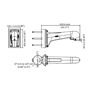 Dome stolpebeslag - Justerbar diameter 67~127 mm - Aluminiumslegering og rustfrit stål - Til indendørs/udendørs brug - Grå - 194 mm (H) x 126.1 (B) mm x 410.6 (D) mm