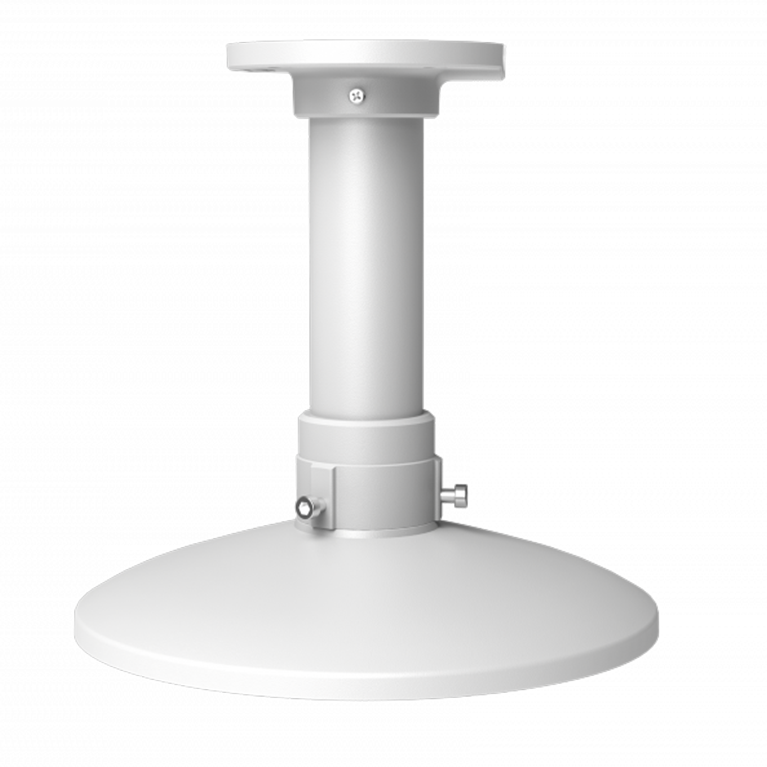 Loftbeslag - Til dome kameraer - Egnet til udendørs brug - Hvid farve 47 (H) mm x 250 (Ø) mm - Kompatibel med Hiwatch Hikvision - Kabelgennemføring