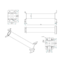 Loftbeslag - Til motoriserede domekameraer - Hvid - Kabelgennemføring - 335 mm (H) x 84 mm (B) x 124 mm (D)