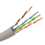 Hikvision UTP kabel kategori 5E - OFC leder, 99,5% kobber - Diameter 24 AWG-0,5mm - Eca/UL CM certifikat - Leveres i 305m kartonkasse - Grå kappe