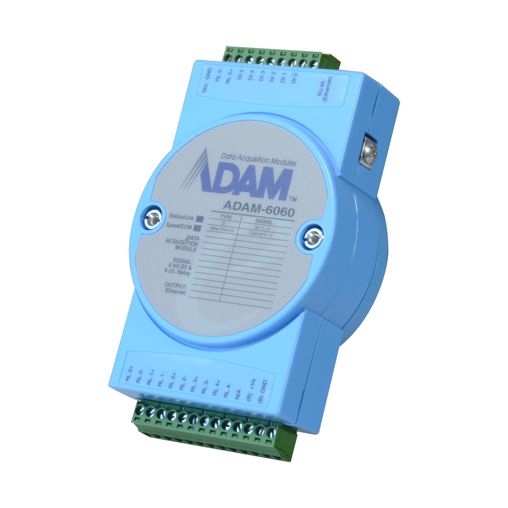 Dataindsamlings- og kontrolmodul - 6 digitale indgange / 6 relæ udgange - Protokoller: Modbus/TCP, TCP/IP, UDP, HTTP,... - Mulighed for at oprette analoge kontrolregler - Integreret webserver - 1 Ethernet port 10/100 Base-TX