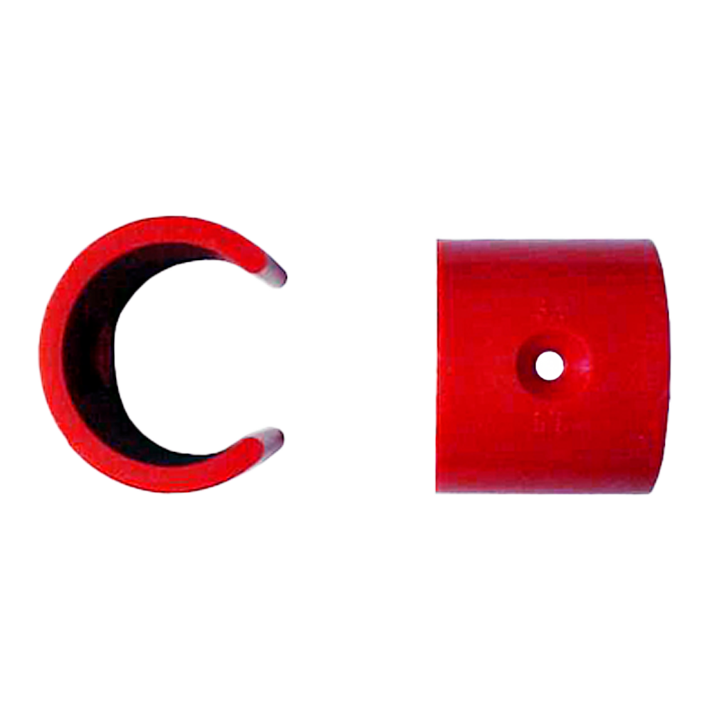 4 mm klips til prøvetagningshul i ASD - PVC og ABS rør med 25 mm diameter - Farve: Rød - 10 stk