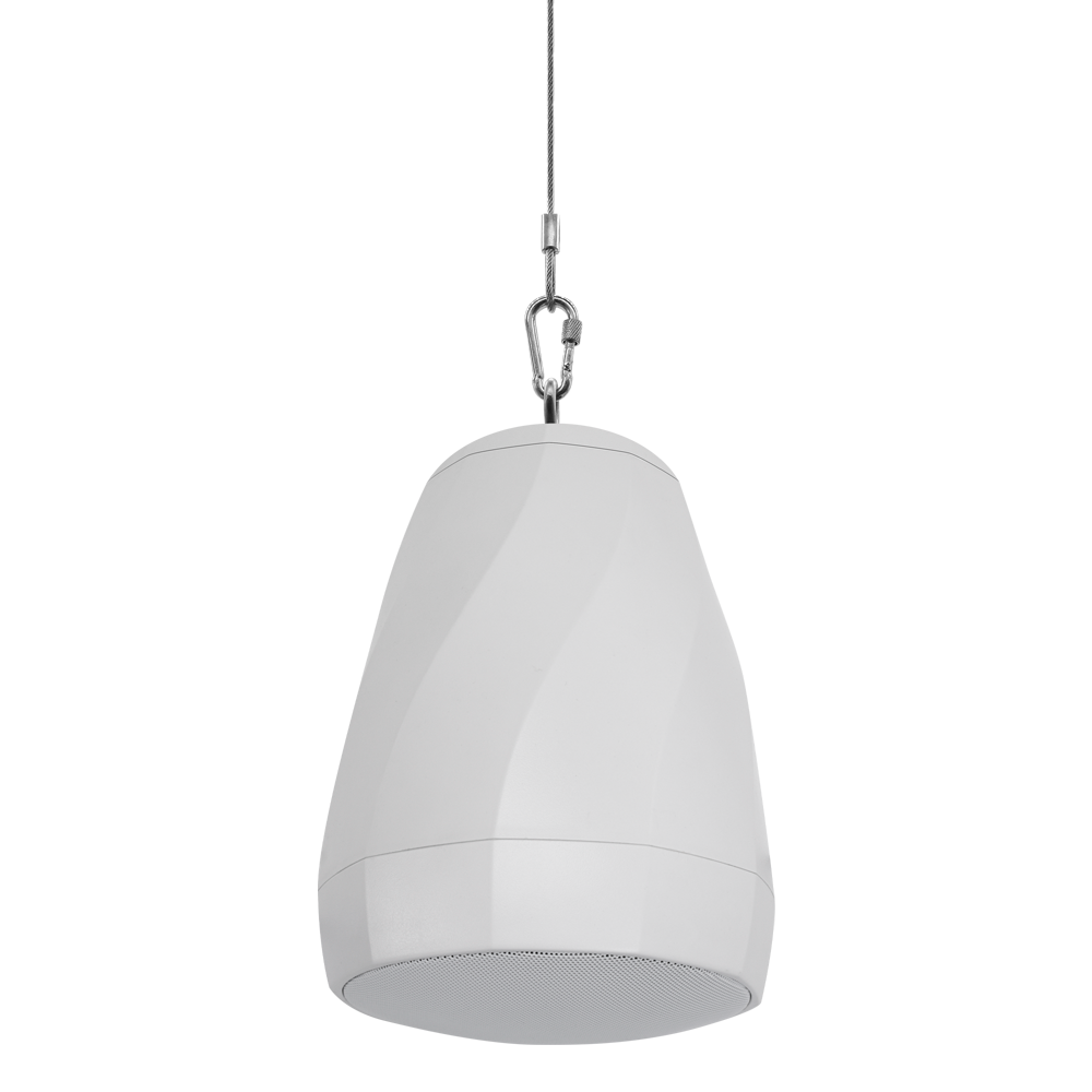 Pendel højttaler - 2 kanaler: Woofer 5.25" Reflex + Diskant 1" - Effekt 2.5/5/8/15/30W (100V) og 8ohm - Følsomhed 86dB - Frekvens 110Hz - 20kHz - Multipel installation