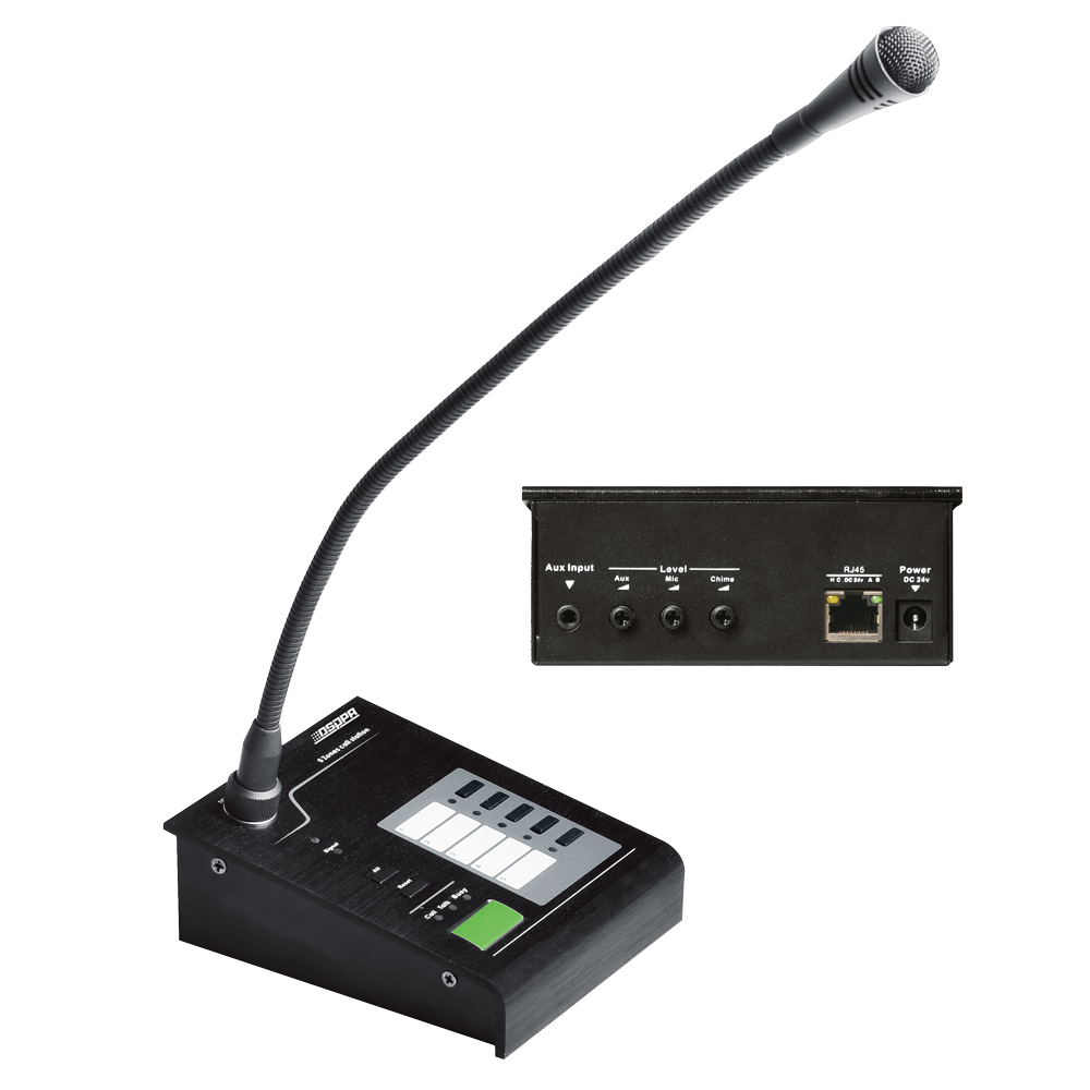 Kondensatormikrofon - Bordmikrofon - Kardioidt mønster - Udvælgelse af 5 zoner - Kompatibel med matrix DSPPA-MAG505