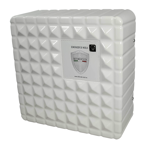 Defendertech Tågegenerator - 2 Ajax relæer installeret til armering og aktivering - 830 m3 på 60" - Batteri ikke inkluderet - Op til 6,5 kapacitetsminutter - Efterlader ingen spor efter emission