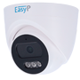 EASY-P Turret IP Kamera - 2MP | Objektiv 2.8 mm - IR 25 m | Mic - Plug & Play installation - AI til Personer og/eller Køretøjer - PoE | P2P