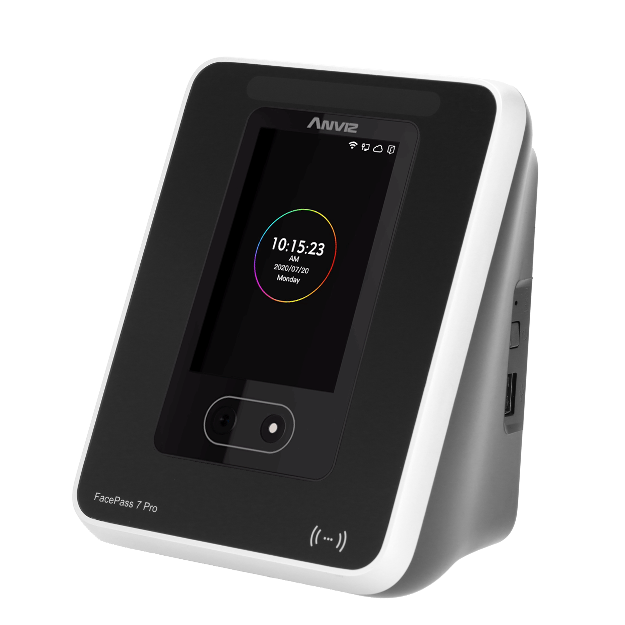 Tid & fremmøde kontrolenhed - Ansigts-, EM kort og PIN - 3.000 brugere | 100.000 registreringer - TCP/IP, WiFi og USB - 3.2" TFT touchscreen | Relæudgang til sirene - CrossChex Standard / Cloud