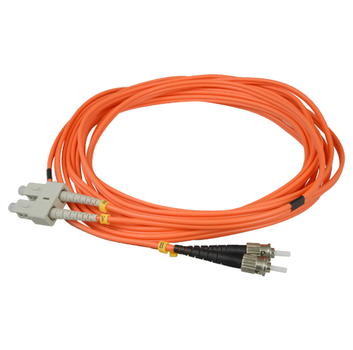 Fiberkabel - Duplex - Multimode - SC til ST stik - 5 meter - Orange farve