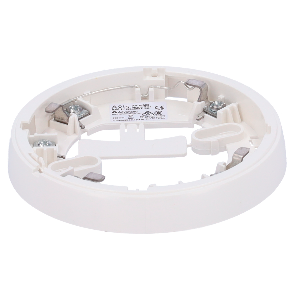Standardsokkel - Kompatibel med Advanced AXIS Serie - Nødvendig for detektorinstallation - Lavt profil - Sikre og pålidelige kabelterminaler