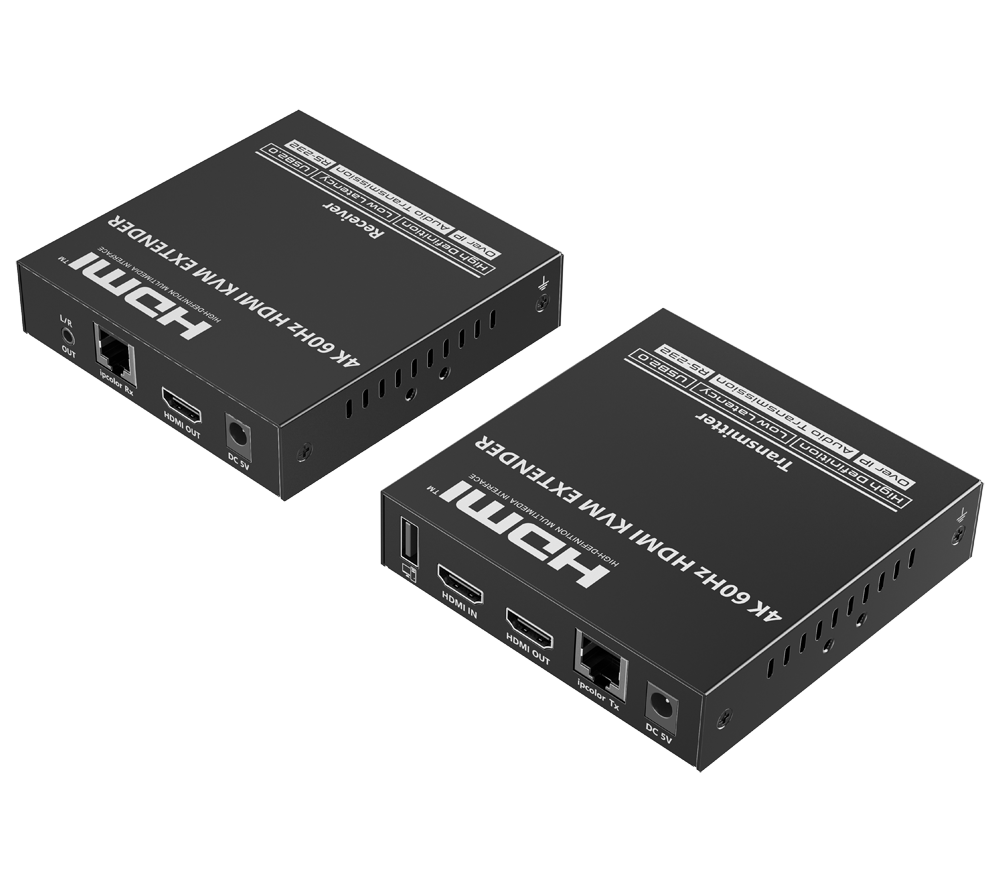 HDMI Signal KVM Extender - Rækkevidde 120 m - Opløsning 4K - Tillader 1 forbindelser:M - HDMI Loop out