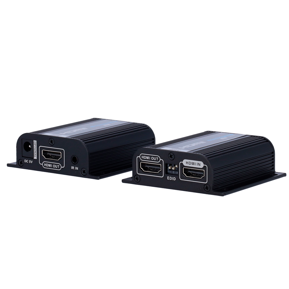 HDMI signal extender - Rækkevidde 40 m - Opløsning 4K - Tillader 1 forbindelser:1 - HDMI Loop out - POC - Kabel strømforsyning