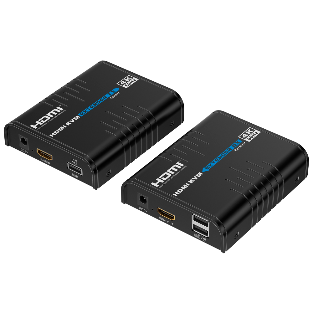 HDMI Signal KVM Extender - Rækkevidde 120 m - Opløsning 4K - Tillader 1 forbindelser:M