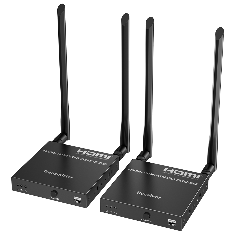 Trådløs HDMI signal extender - Rækkevidde 50 m - Opløsning 4K - Tillader 1 forbindelser:1 - HDMI Loop out