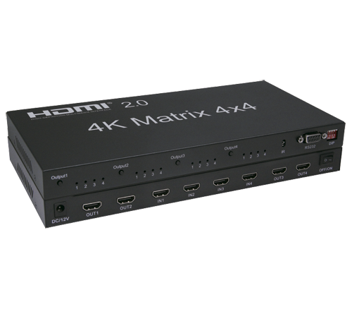 HDMI signalmatrix - Understøtter 4x4 - Opløsning 4K