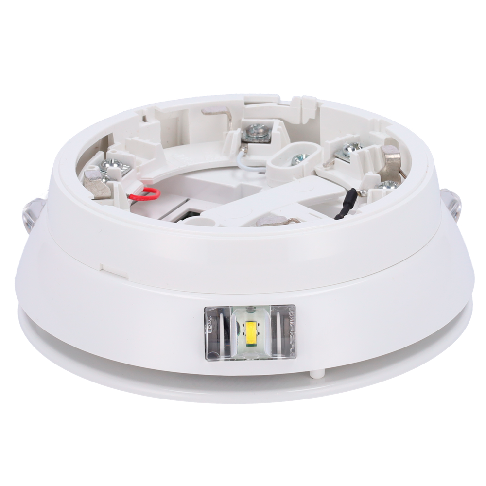 Analog og blitz sirenebase - Kompatibel med Advanced AXIS Serie - Nødvendig for detektorinstallation - Kan konfigureres til 32 toner - Sikre og pålidelige kabelterminaler