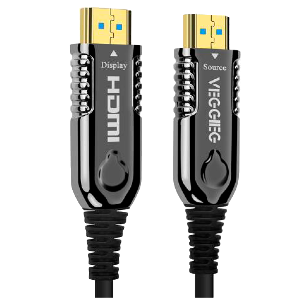 Fiberoptisk HDMI kabel - HDMI type A han connectorer - Support 4K@60 Hz - 30m - Sort farve - Guldbelagt connector