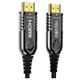 Fiberoptisk HDMI kabel - HDMI type A han connectorer - Support 4K@60 Hz - 40m - Sort farve - Guldbelagt connector
