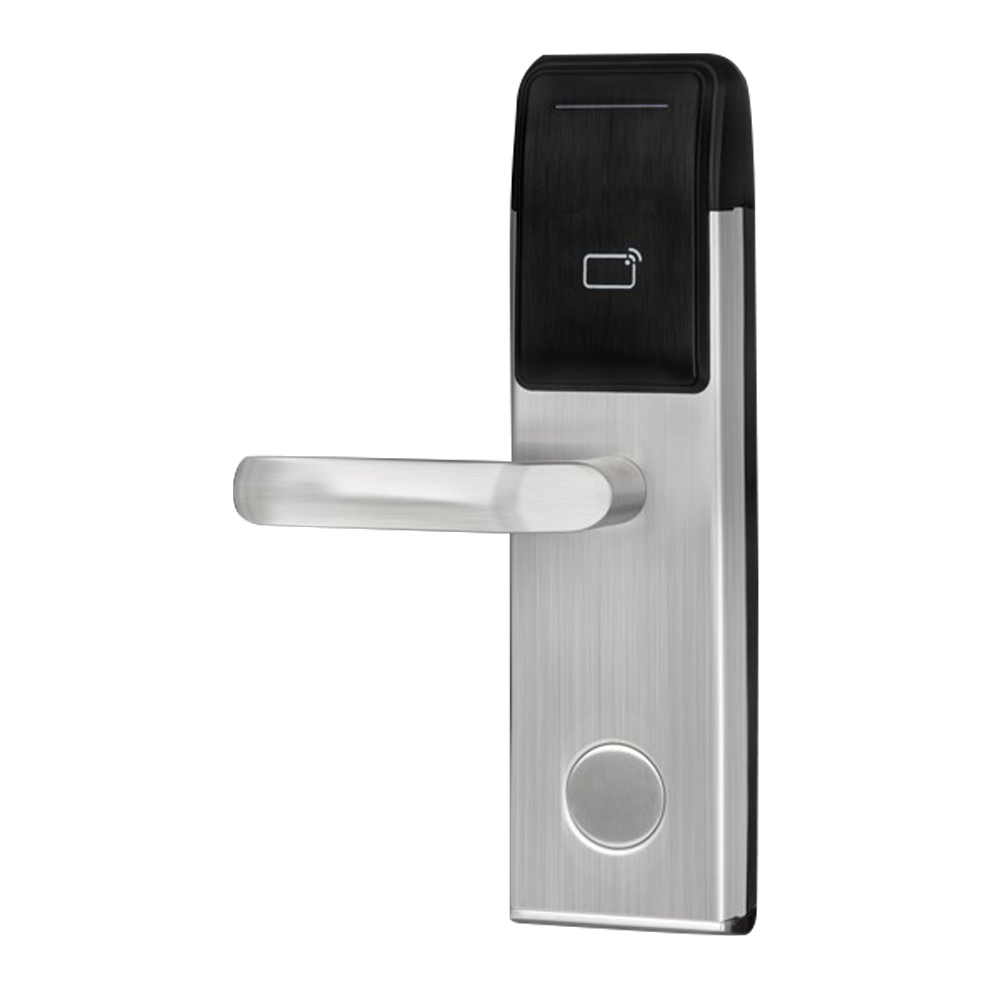 Hotellås - Åbning med MF-kort - Backset 60 mm | Venstrevendt - Stand-alone med batteri 4 x AA - Nødcylinder - Styring med Hotel Lock System software