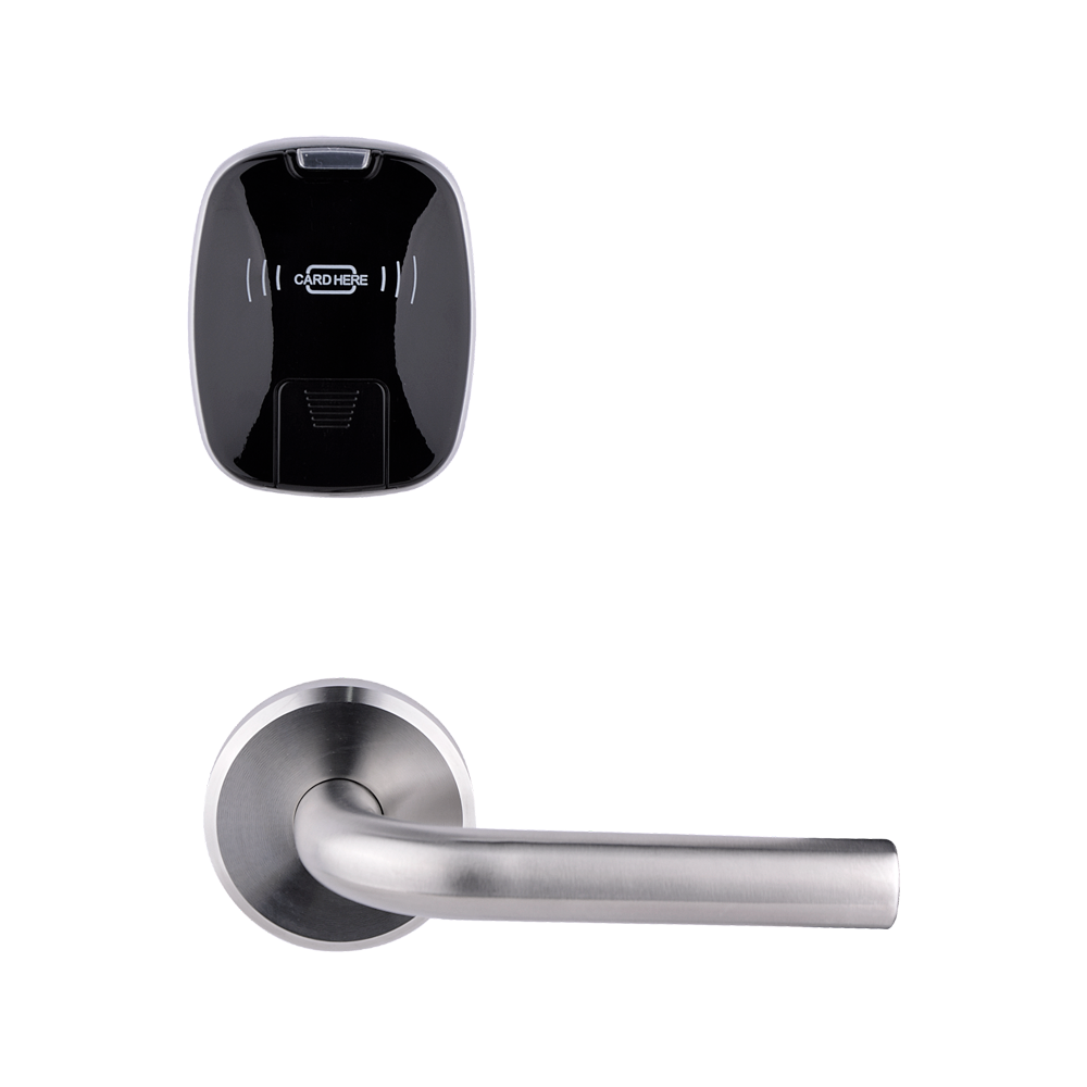 Hotellås - Åbning med MF-kort - Backset 60 mm | Højrevendt - Stand-alone med batteri 4 x AAA - Nødcylinder - Styring med Hotel Lock System software