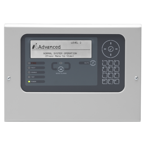 Advanced displayrepeater - Gør det muligt at se hele netværket - Tilslutning til centraler via netværkskort (ADV-MXP-503) - Tilpasselig LCD-logo