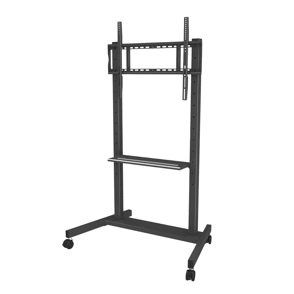 Gulvstativ med hjul og bakke - Understøttet vægt 100 Kg - VESA 800x600 mm - Justerbar højde