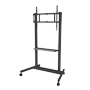 Gulvstativ med hjul og bakke - Understøttet vægt 100 Kg - VESA 800x600 mm - Justerbar højde