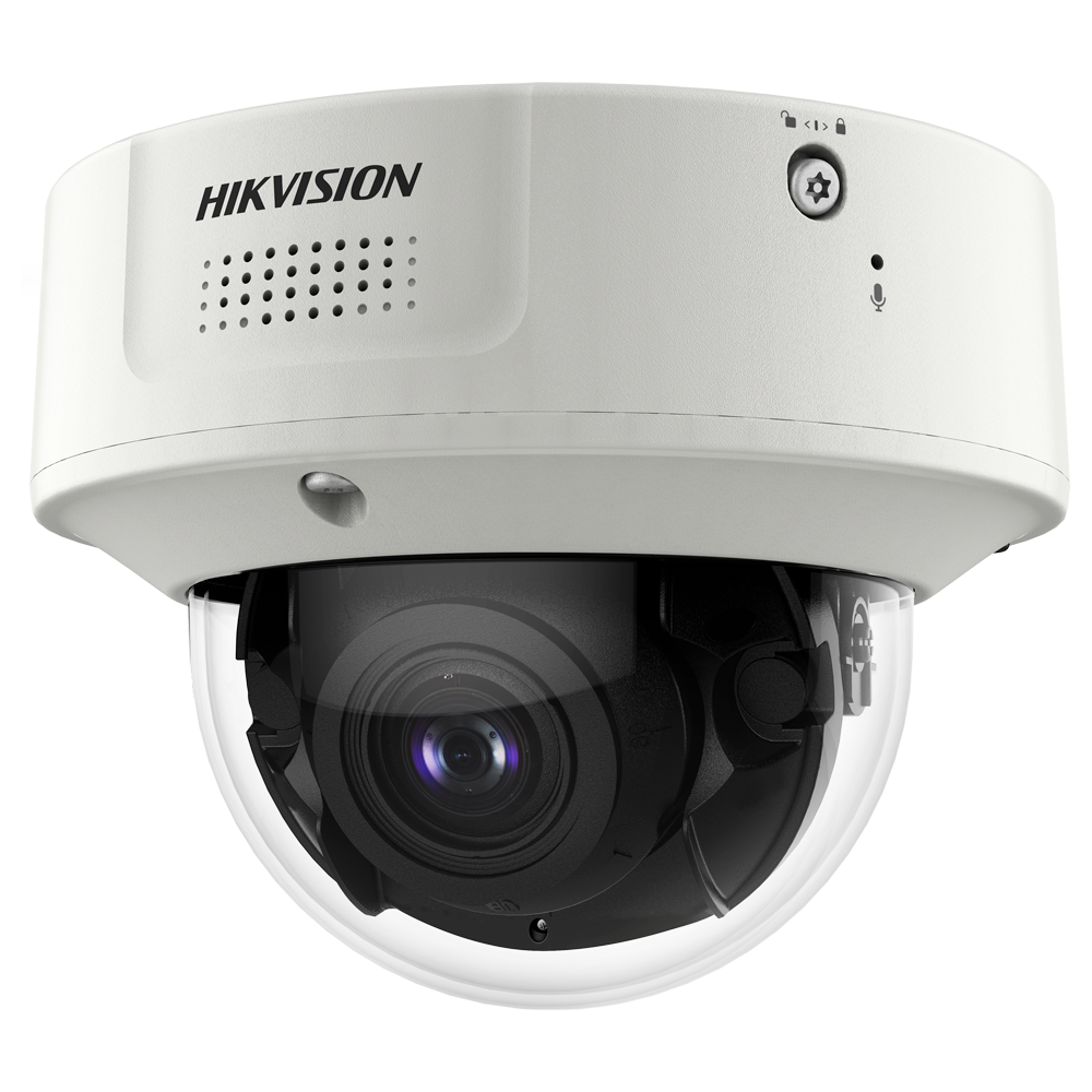 Hikvision IP Dome kamera SOLUTIONS serie - Opløsning 4 Mpx (2688x1520) | 100 fps - Linse 2.8~12mm | MD2.0 | AcuSense | Face Capture - Alarm | Audio | Mikrofon og højttaler | 5 streams - IR 40 m | Multiple intelligente funktioner - MicroSD | IP67 | IK10 | NEMA anti-korrosion 4X