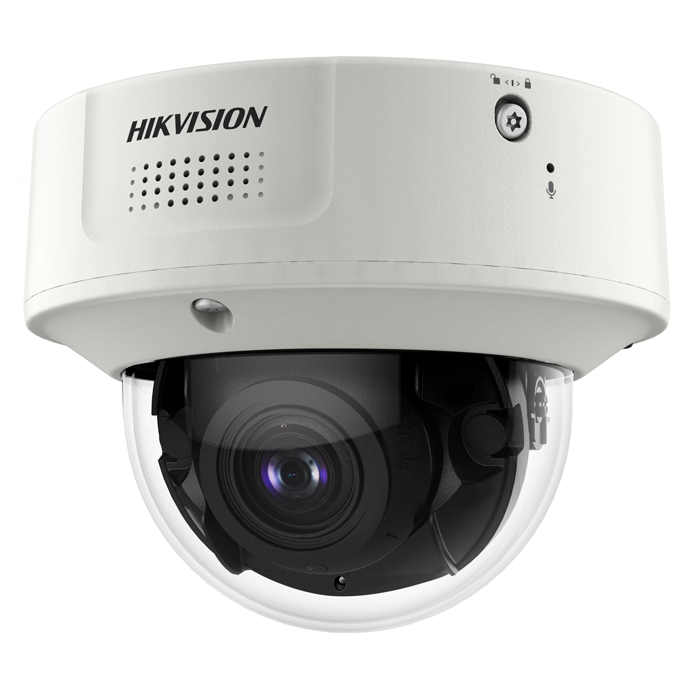 Hikvision - IP Dome Kamera SOLUTIONS serie - 4K (3840x2160) Alarmer | Audio | 5 streams - Linse 2.8~12 mm | Komprimering H.265+ - IR 40 m | Multiple intelligente funktioner - IP67 | IK10 | NEMA anti-korrosion 4X