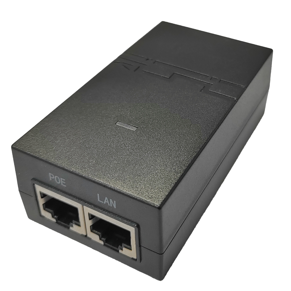 Passiv PoE Injector - Indgang/Udgang RJ45 10/100/1000 Mbps - 24V 0,5A - Maksimal afstand 100 m - Egnet til Reyee radioforbindelser - Stabiliseret og beskyttet