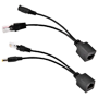 Passiv PoE Injector og Splitter - Kræver brug af det medfølgende par - Indgang og udgang op til 48 V - RJ45 og strømstik forbindelser - Op til 100 meter UTP - Sort