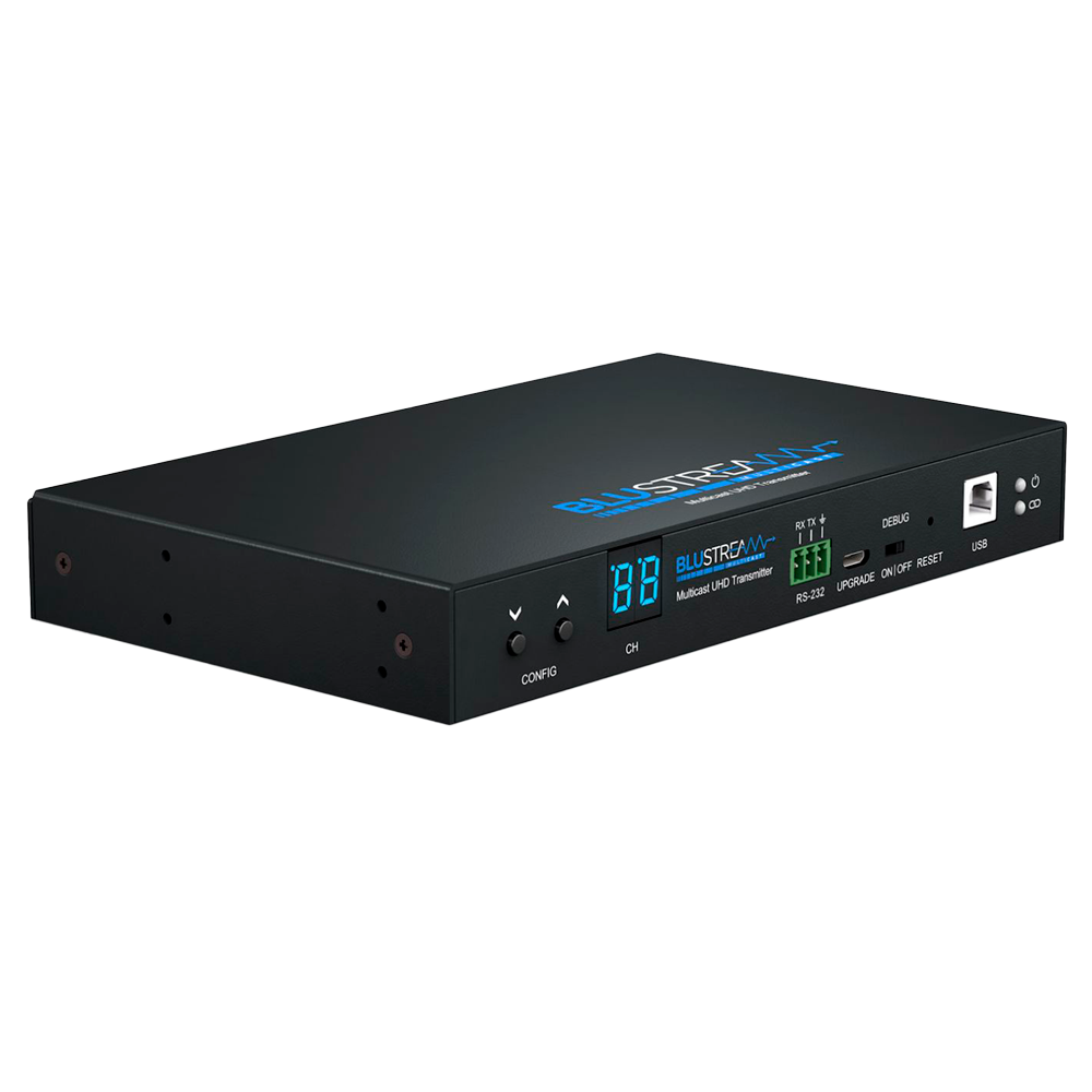 Video over IP sender - UHD opløsning - 1 HDMI indgang - 1 LAN udgang (RJ45) - KVM funktion