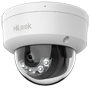 HiLook - IP Dome Kamera - Opløsning 4 Megapixel (2560x1440) - Objektiv 2.8 mm | Indbygget mikrofon - Hybrid lys 20 m | PoE IEEE802.3af - Bevægelsesdetektion 2.0 (kun mennesker)