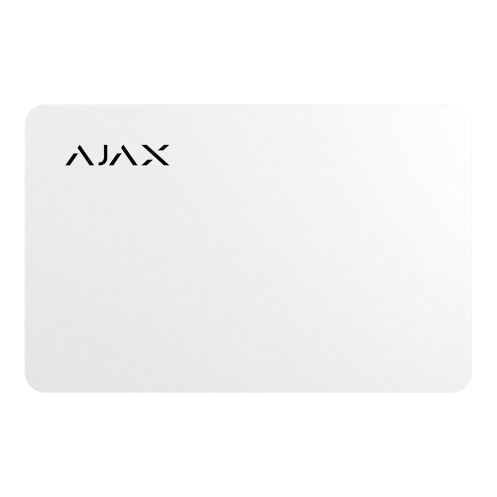 Ajax Kontaktløst adgangskort - Mifare DESFire® teknologi - Kompatibel med KeyPad Plus og KeyPad TouchScreen - Maksimal sikkerhed og hurtig brugeridentifikation - Hvid farve