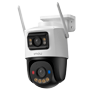 Cruiser Dual Kamera 2 Pro 4+4MP - WiFi 6 - DUAL Linse / Autotracking / AURORA - Tovejs audio / Sirene + Blå-rød Flash - AIGO Play / IMOU SENSE / AOR - Egnet til udendørs