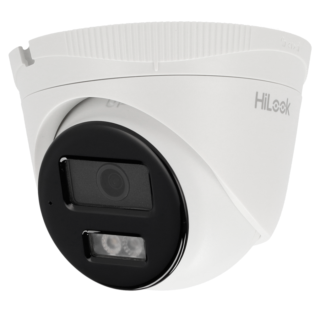 HiLook - Turret IP kamera - Opløsning 8 Megapixel (3840x2160) - Objektiv 2.8 mm | Indbygget mikrofon - Hybrid lys 30 m | PoE IEEE802.3af | PoE - Bevægelsesdetektion 2.0 | IP67