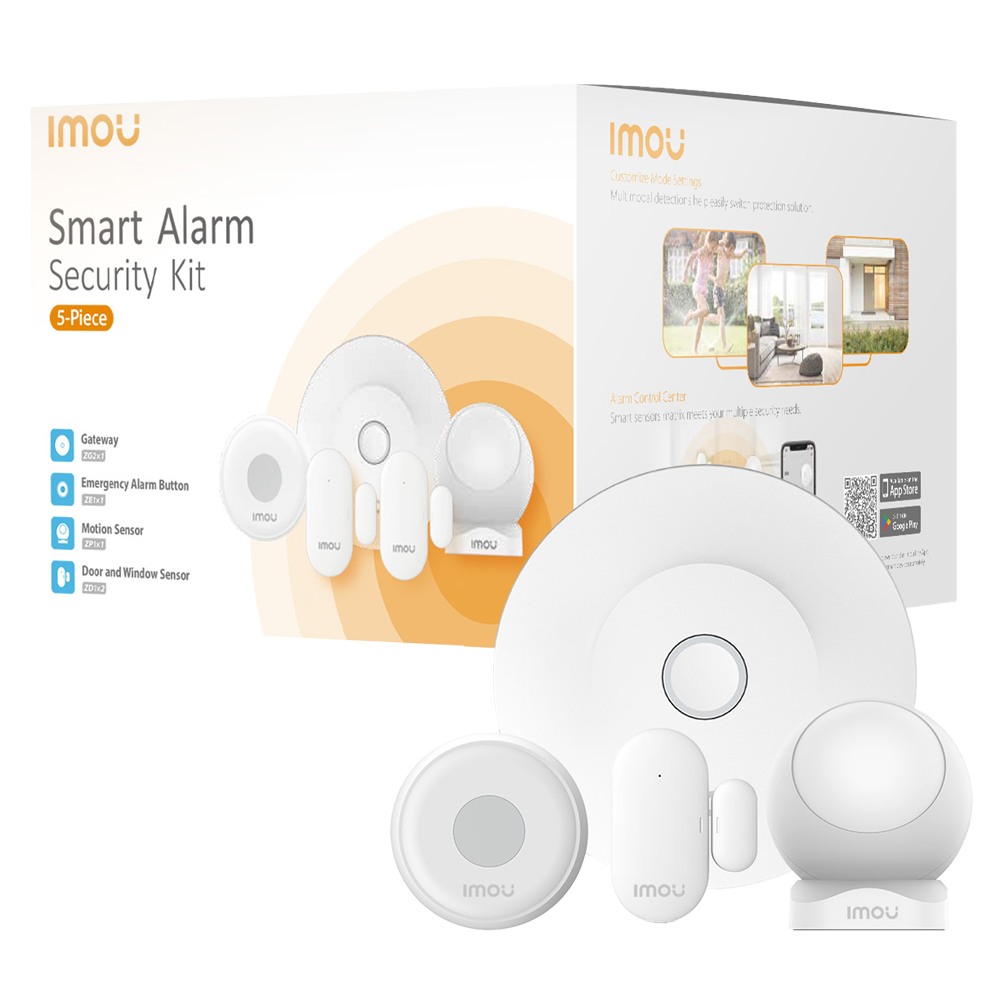 Imou trådløst hjemmeautomation alarmsæt - Hjemmedomotic alarmcentral - Zigbee 3.0 / WiFi 2.4 GHz - Styres via app - Op til 32 enheder - Egnet til indendørs brug