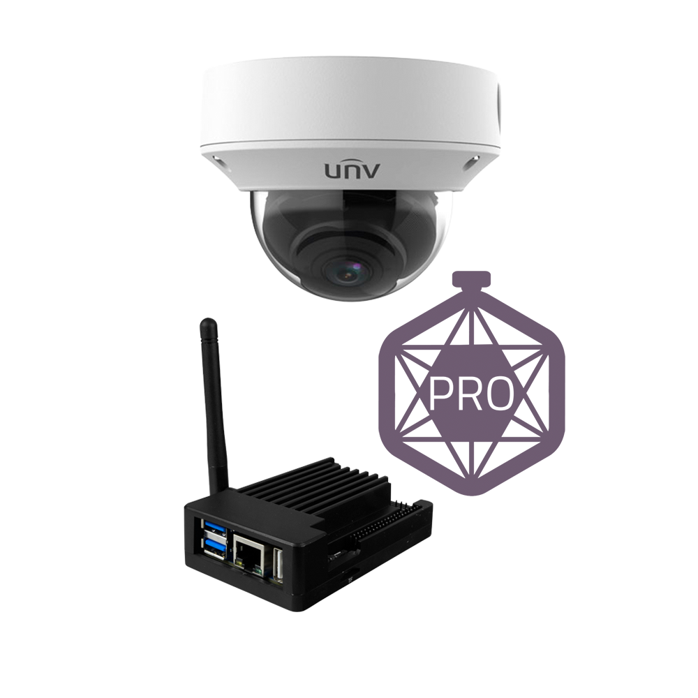 Kit til Kapacitetskontrol PRO - Uniview Kamera UV-IPCOUNT-Z-4 - PC med SF-SW-COUNT-MULTIROOM software (Installeret) - Se fra hvor som helst med webbrowser - Tilpassede rapporter - Multikanalsystem op til 20 indgange/udgange